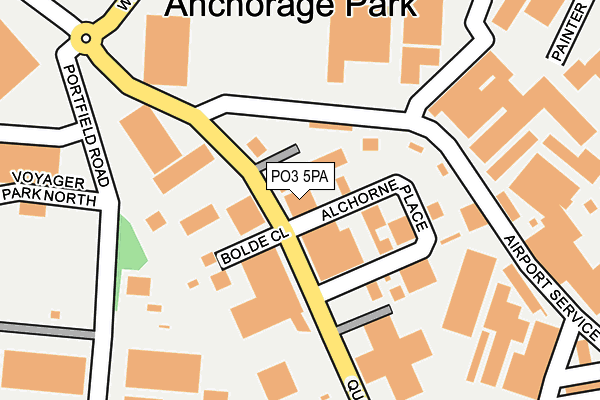 PO3 5PA map - OS OpenMap – Local (Ordnance Survey)