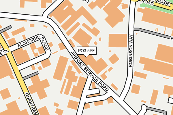 PO3 5PF map - OS OpenMap – Local (Ordnance Survey)