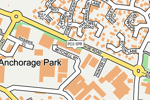 PO3 5PR map - OS OpenMap – Local (Ordnance Survey)