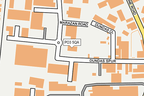 PO3 5QA map - OS OpenMap – Local (Ordnance Survey)