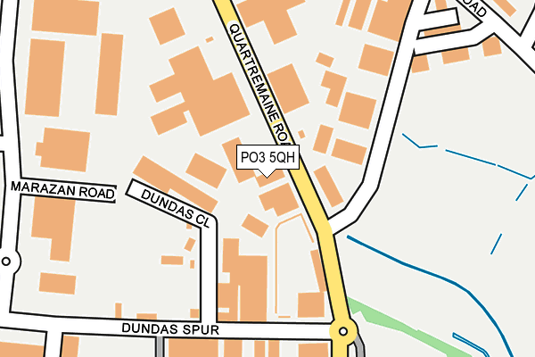 PO3 5QH map - OS OpenMap – Local (Ordnance Survey)
