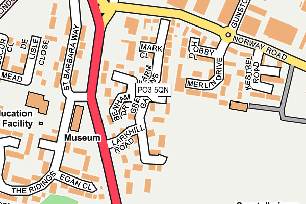 PO3 5QN map - OS OpenMap – Local (Ordnance Survey)