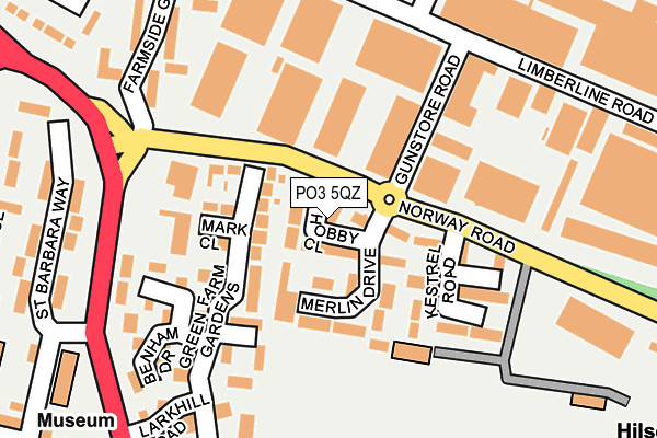 PO3 5QZ map - OS OpenMap – Local (Ordnance Survey)
