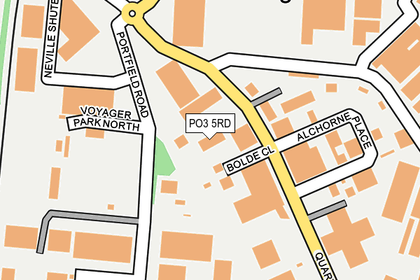 PO3 5RD map - OS OpenMap – Local (Ordnance Survey)