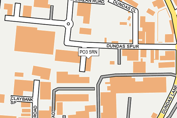 PO3 5RN map - OS OpenMap – Local (Ordnance Survey)