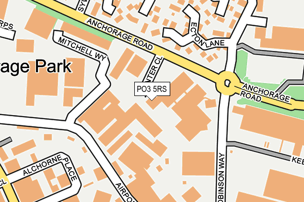 PO3 5RS map - OS OpenMap – Local (Ordnance Survey)