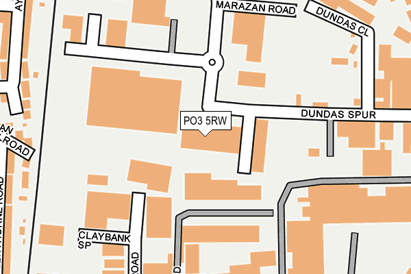 PO3 5RW map - OS OpenMap – Local (Ordnance Survey)