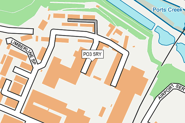PO3 5RY map - OS OpenMap – Local (Ordnance Survey)