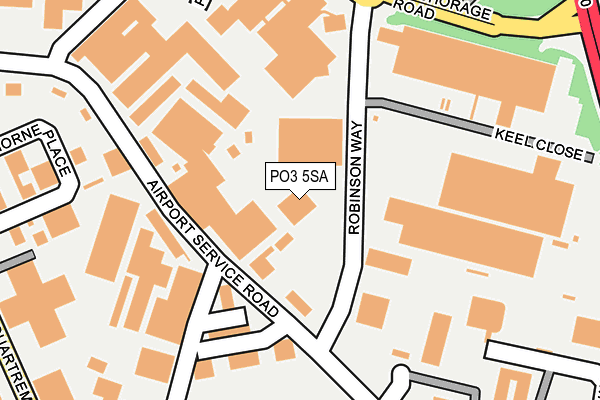 PO3 5SA map - OS OpenMap – Local (Ordnance Survey)