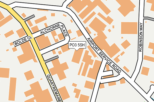PO3 5SH map - OS OpenMap – Local (Ordnance Survey)