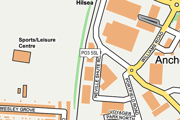 PO3 5SL map - OS OpenMap – Local (Ordnance Survey)