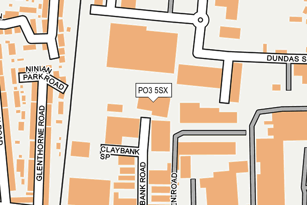 PO3 5SX map - OS OpenMap – Local (Ordnance Survey)