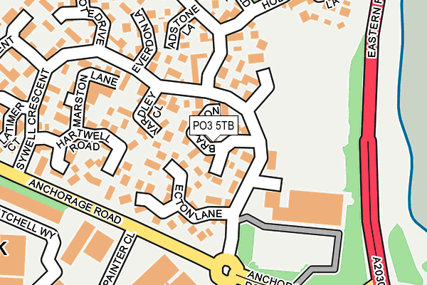 PO3 5TB map - OS OpenMap – Local (Ordnance Survey)