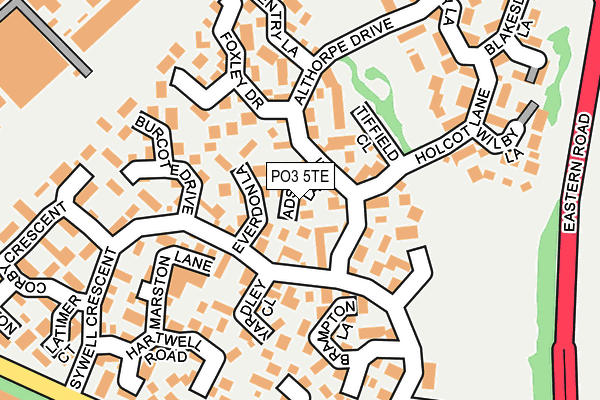 PO3 5TE map - OS OpenMap – Local (Ordnance Survey)