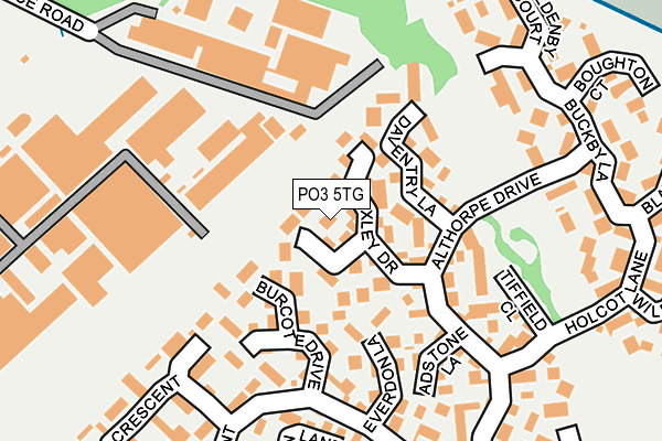 PO3 5TG map - OS OpenMap – Local (Ordnance Survey)