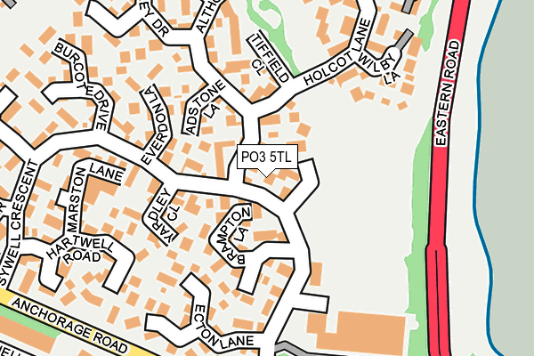 PO3 5TL map - OS OpenMap – Local (Ordnance Survey)