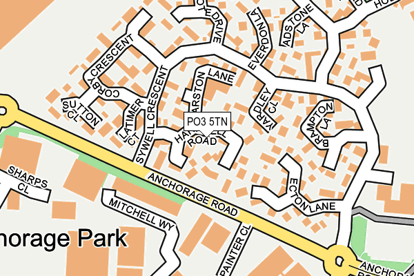 PO3 5TN map - OS OpenMap – Local (Ordnance Survey)