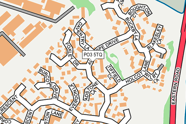 PO3 5TQ map - OS OpenMap – Local (Ordnance Survey)