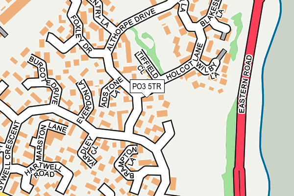 PO3 5TR map - OS OpenMap – Local (Ordnance Survey)