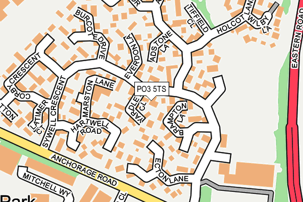 PO3 5TS map - OS OpenMap – Local (Ordnance Survey)
