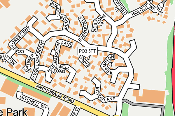 PO3 5TT map - OS OpenMap – Local (Ordnance Survey)