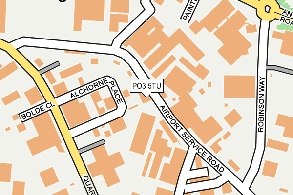 PO3 5TU map - OS OpenMap – Local (Ordnance Survey)