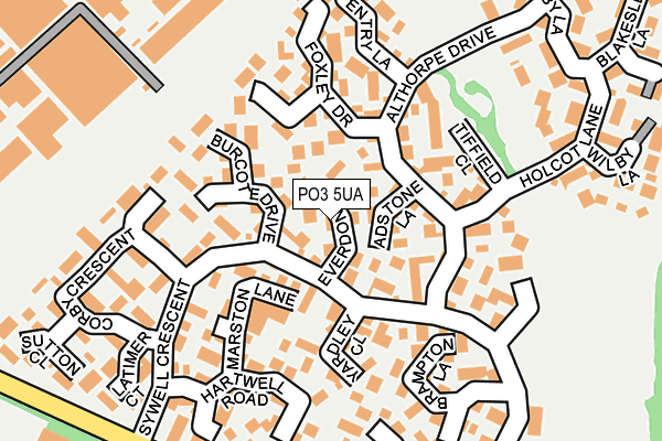 PO3 5UA map - OS OpenMap – Local (Ordnance Survey)