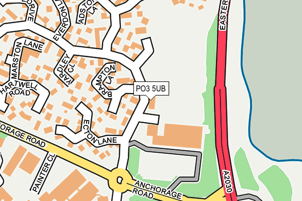 PO3 5UB map - OS OpenMap – Local (Ordnance Survey)
