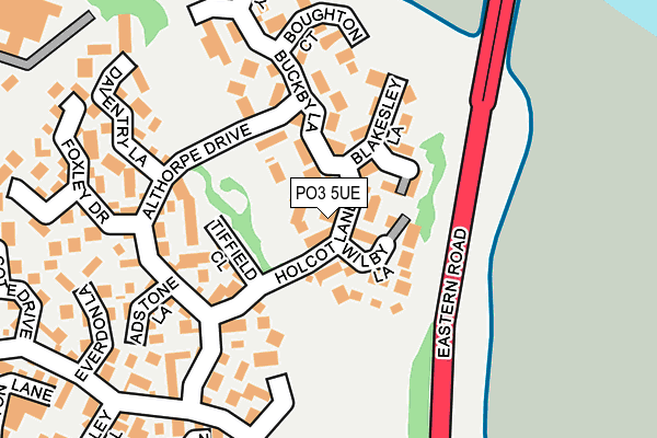 PO3 5UE map - OS OpenMap – Local (Ordnance Survey)