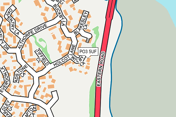 PO3 5UF map - OS OpenMap – Local (Ordnance Survey)