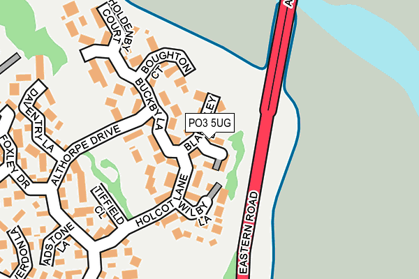 PO3 5UG map - OS OpenMap – Local (Ordnance Survey)