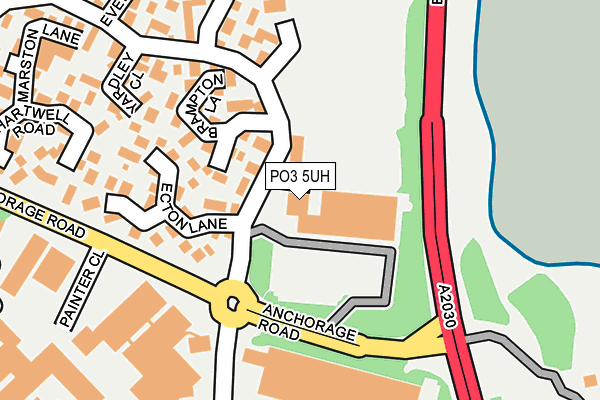 PO3 5UH map - OS OpenMap – Local (Ordnance Survey)