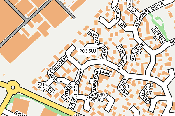 PO3 5UJ map - OS OpenMap – Local (Ordnance Survey)