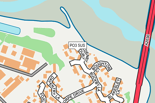PO3 5US map - OS OpenMap – Local (Ordnance Survey)