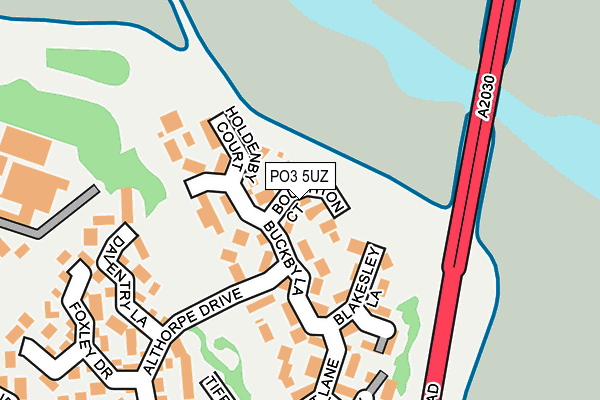 PO3 5UZ map - OS OpenMap – Local (Ordnance Survey)
