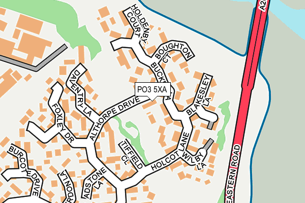 PO3 5XA map - OS OpenMap – Local (Ordnance Survey)