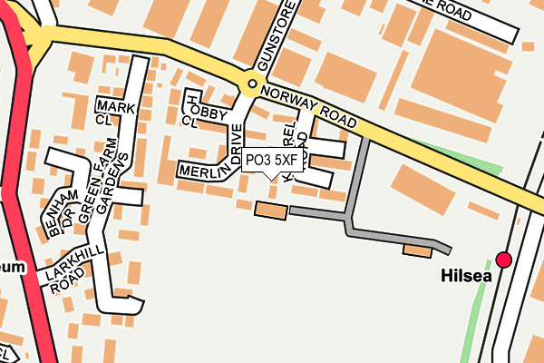 PO3 5XF map - OS OpenMap – Local (Ordnance Survey)