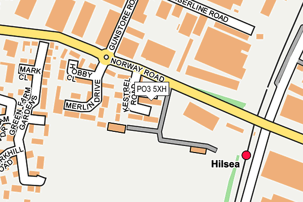PO3 5XH map - OS OpenMap – Local (Ordnance Survey)