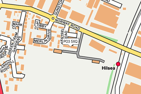 PO3 5XQ map - OS OpenMap – Local (Ordnance Survey)