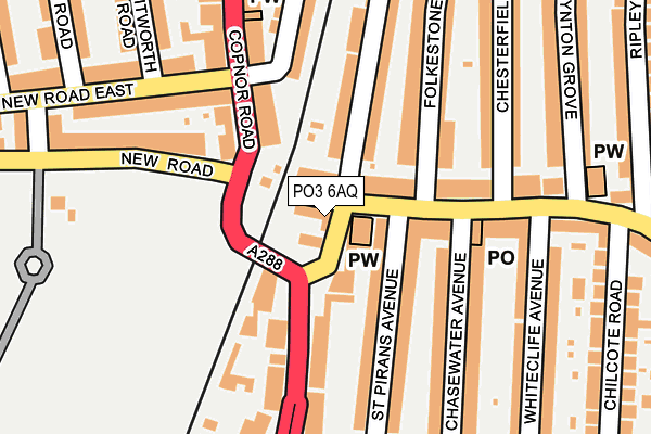 PO3 6AQ map - OS OpenMap – Local (Ordnance Survey)