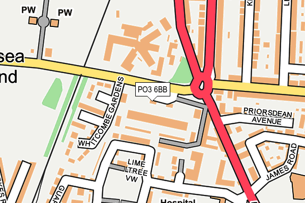 PO3 6BB map - OS OpenMap – Local (Ordnance Survey)