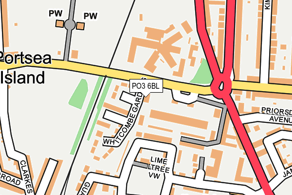 PO3 6BL map - OS OpenMap – Local (Ordnance Survey)