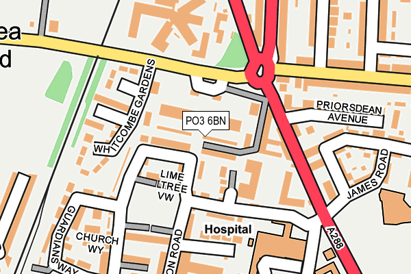 PO3 6BN map - OS OpenMap – Local (Ordnance Survey)
