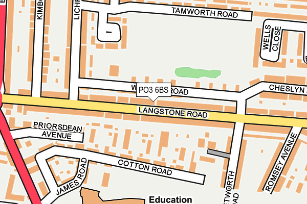 PO3 6BS map - OS OpenMap – Local (Ordnance Survey)