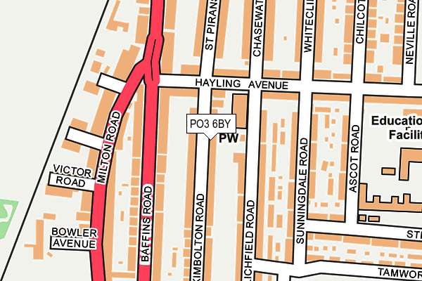 PO3 6BY map - OS OpenMap – Local (Ordnance Survey)