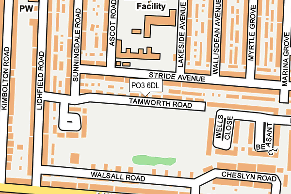 PO3 6DL map - OS OpenMap – Local (Ordnance Survey)