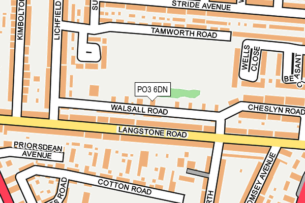 PO3 6DN map - OS OpenMap – Local (Ordnance Survey)