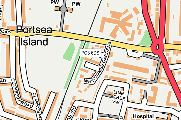 PO3 6DS map - OS OpenMap – Local (Ordnance Survey)