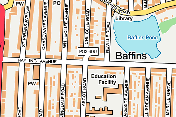 PO3 6DU map - OS OpenMap – Local (Ordnance Survey)