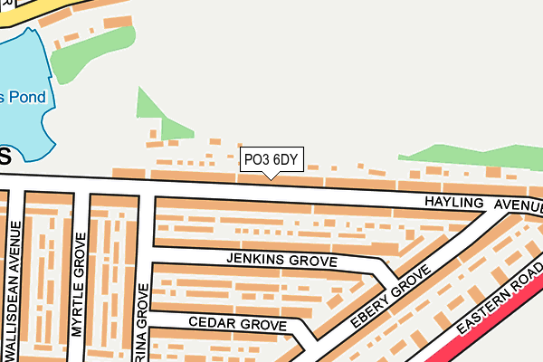 PO3 6DY map - OS OpenMap – Local (Ordnance Survey)